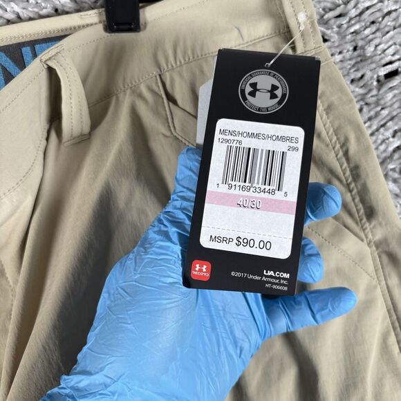 Under Armour Storm Cargo Pants Men’s Size 40/30 Beige Hydrofuge Water Resistant - Picture 7 of 13